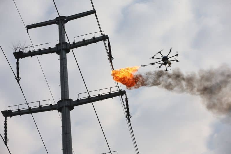 Drone Riot Flamethrower Drone 